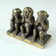 Presse-papiers singes en laiton, figurine, vintage des années 1950