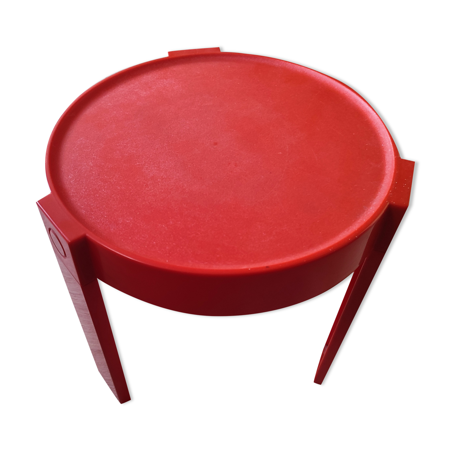 Vintage side table orange year 70