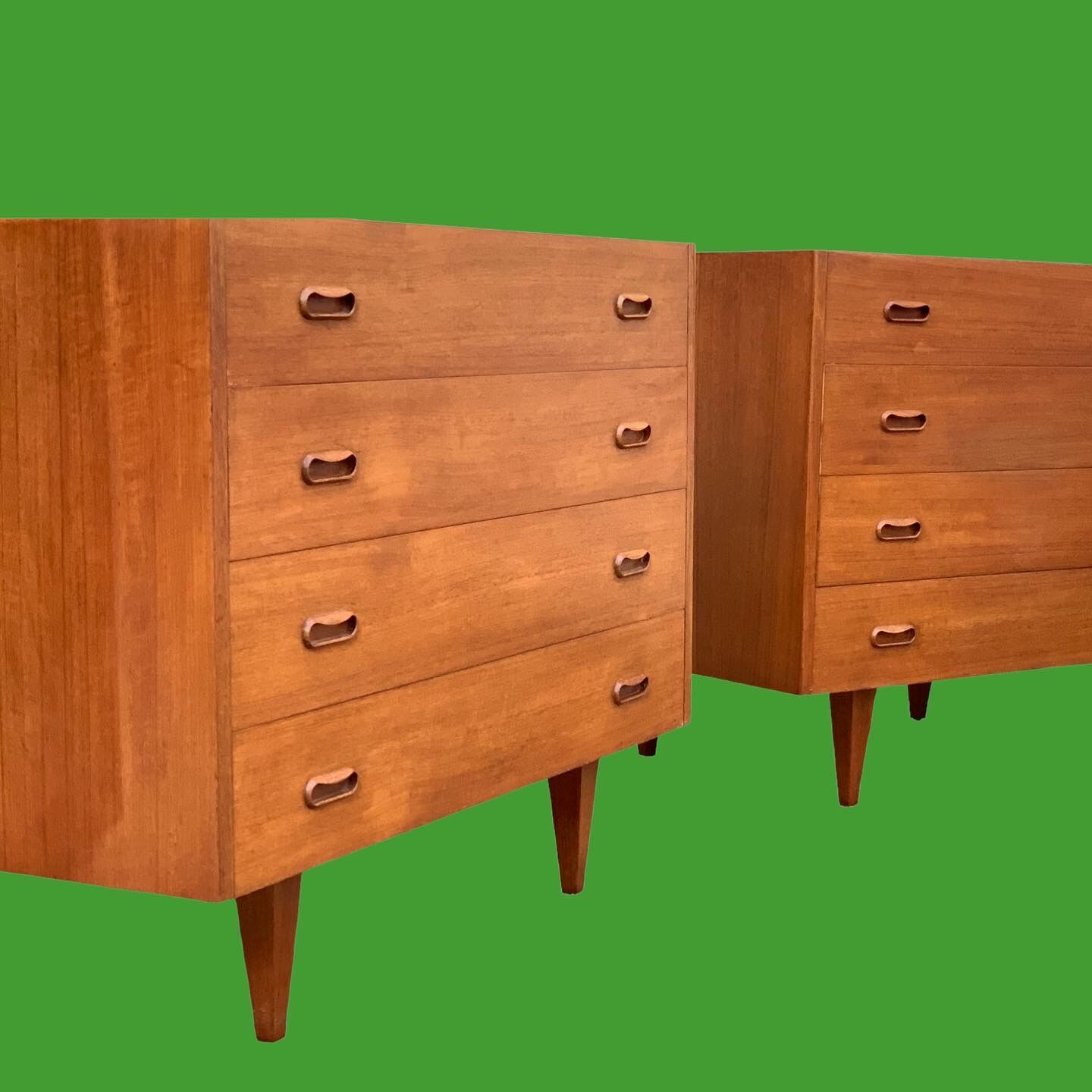 Pair of Scandinavian teak chests of drawers 1960