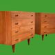 Pair of Scandinavian teak chests of drawers 1960