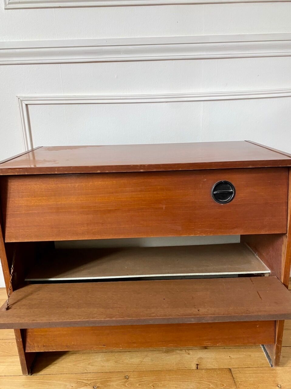 Teak shoe cabinet vintage years