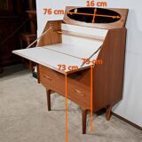 Secrétaire en Teck, estampillé LB Kofod-Larsen, Danemark – 1960