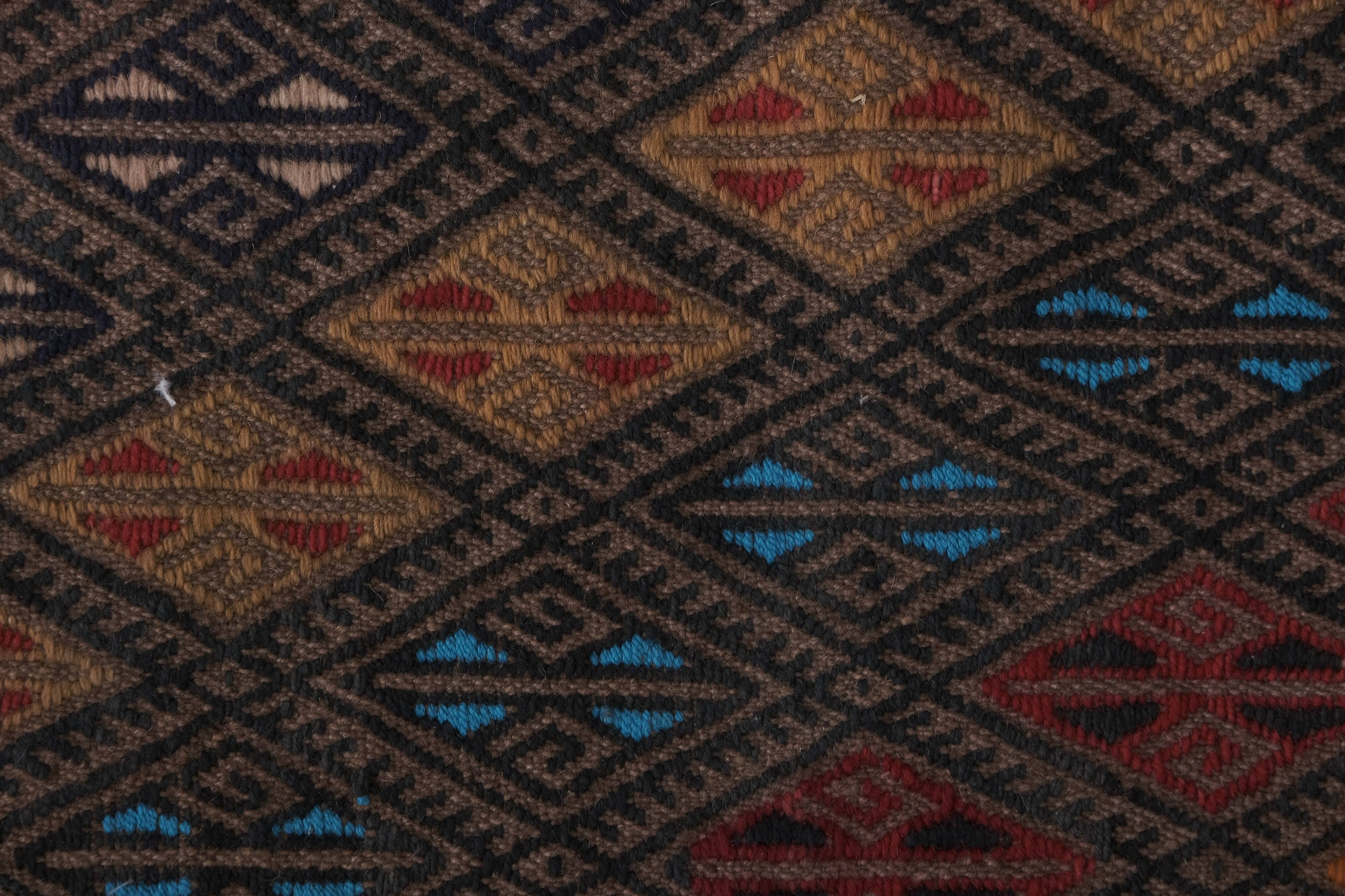 Vintage Turkish rug from Oushak, hand-woven 67x427 cm