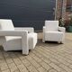 2x Cassina Utrecht chair in beige bouclé, Gerrit Rietveld. In NEW CONDITION!!