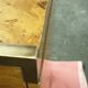 Buffet low elm magnifying glass circa 70
