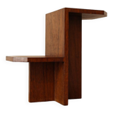 Brutalist sofa end, mahogany veneer