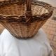 Panier tressé osier et noisetier