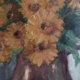 Oil painting on canvas HST still life flowers