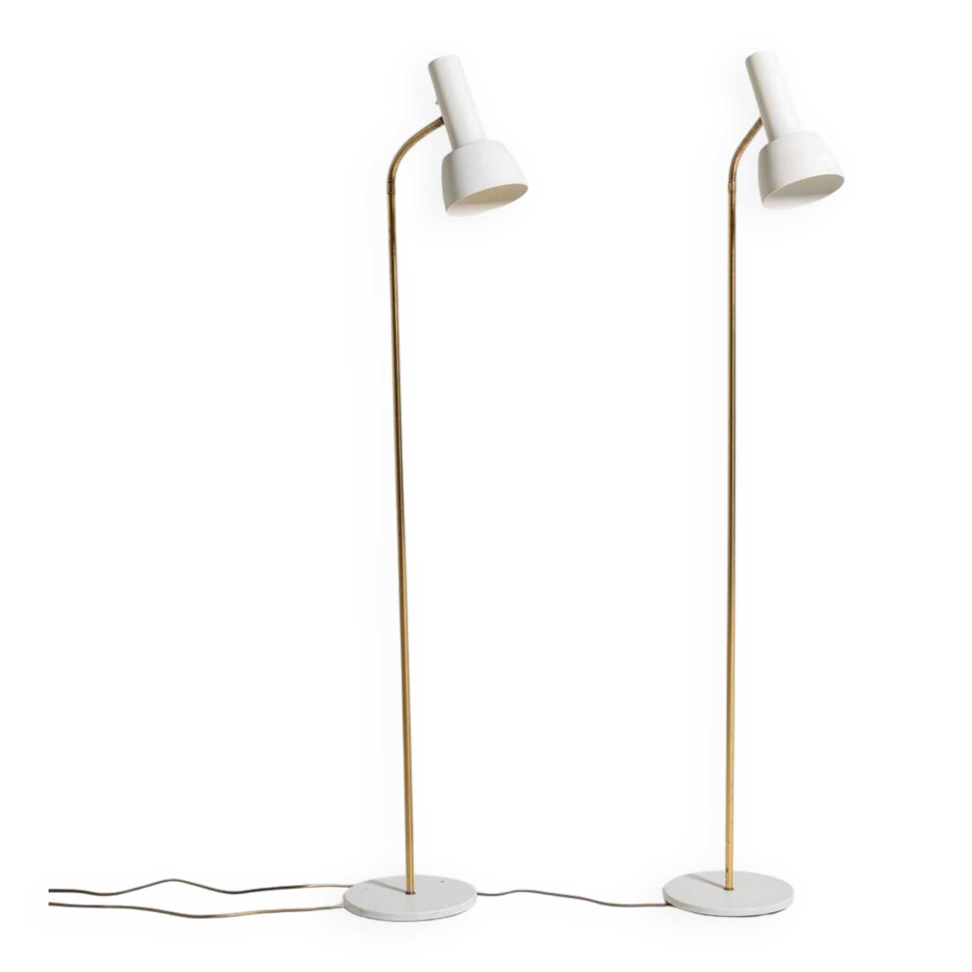 Pair of “2008 L” Floor Lamps by Schmidt's Lampedesign, Denmark, 1960s