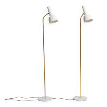 Pair of “2008 L” Floor Lamps by Schmidt's Lampedesign, Denmark, 1960s