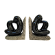 Pair of sculptural ceramic bookends design 70s