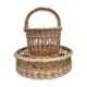 Vintage braided wicker basket-bar