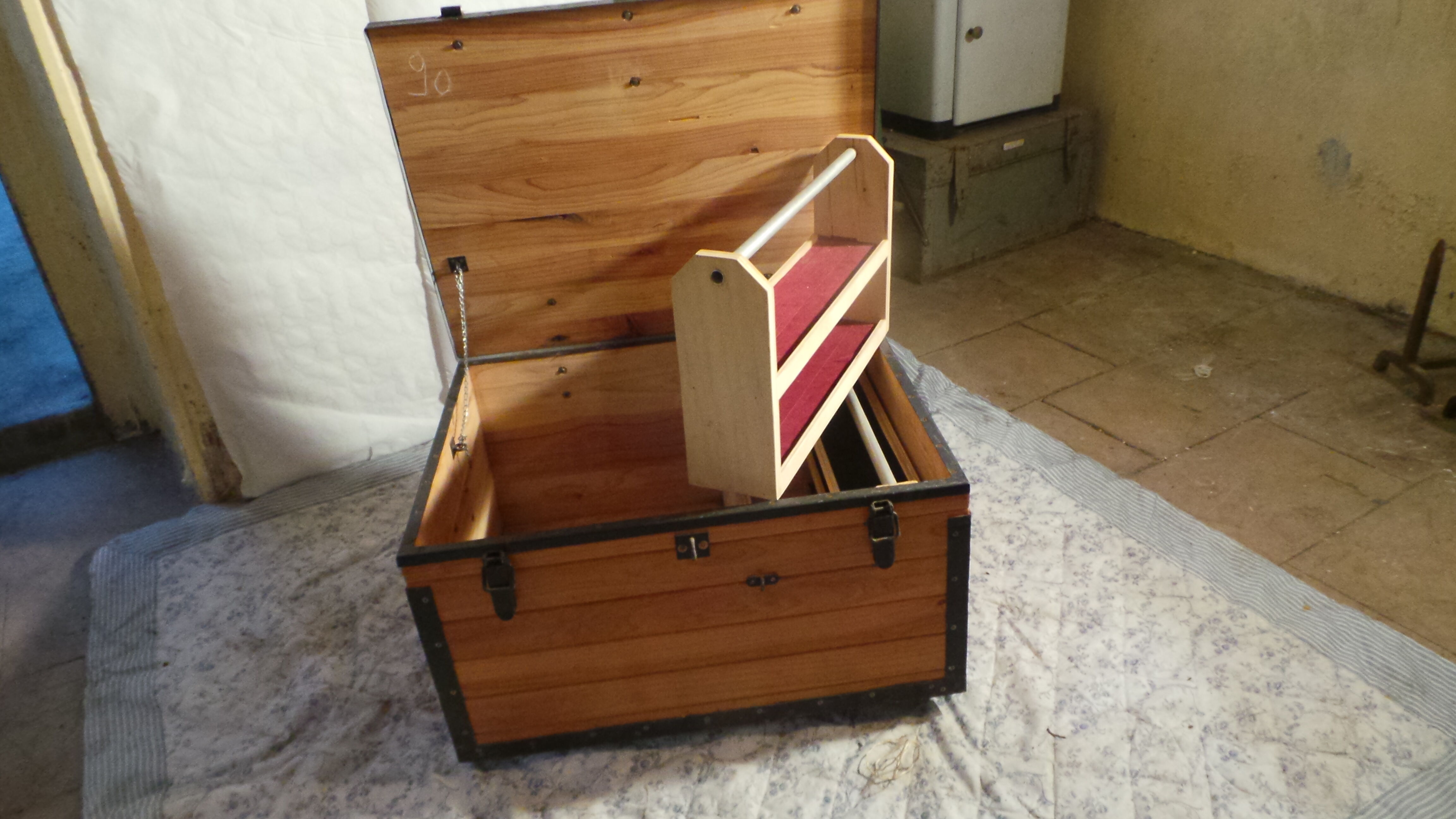 Trunk wood metal frame