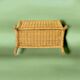 Vintage wicker and bamboo magazine rack