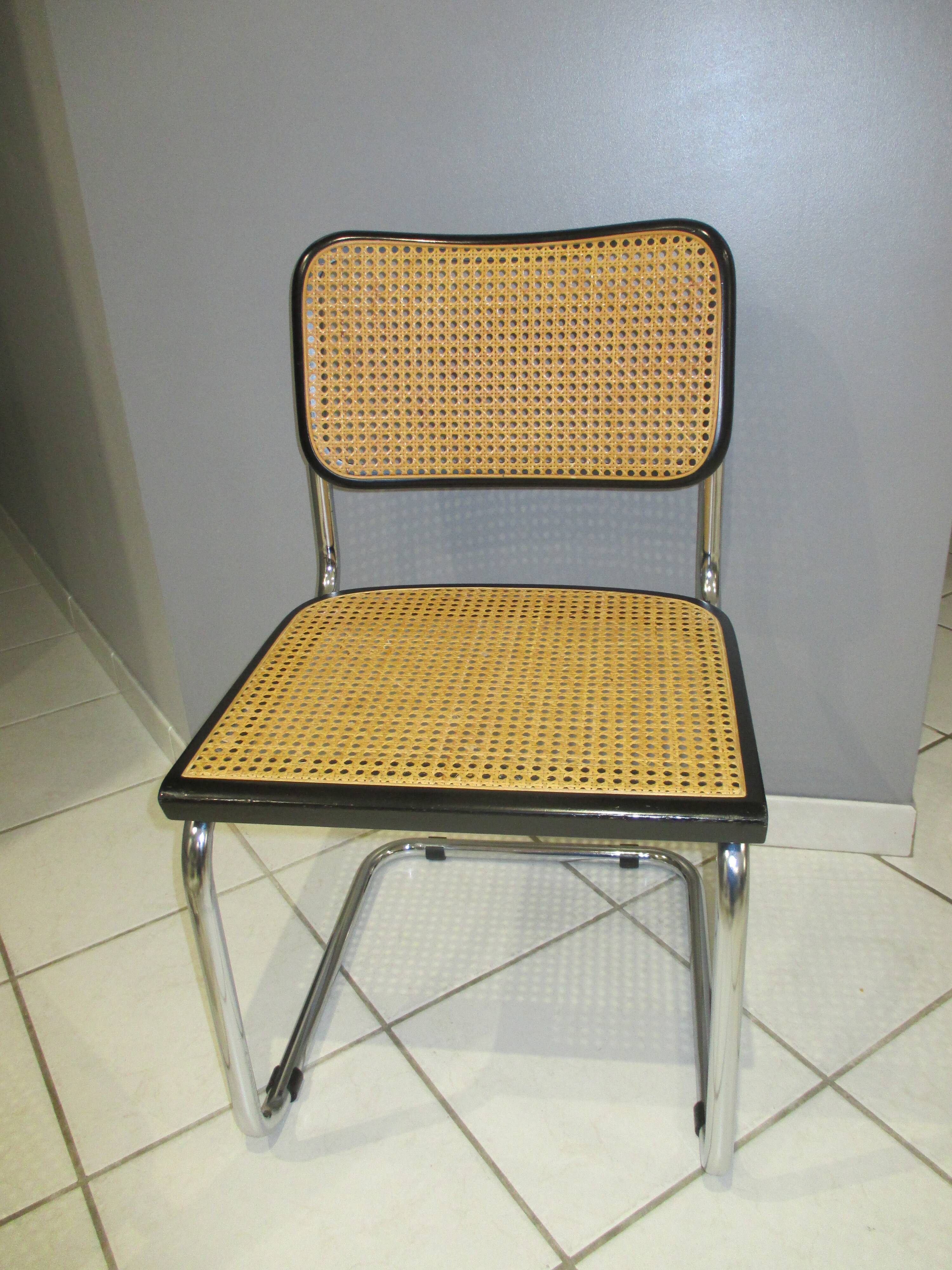 Set of 6 Cesca B32 chairs by Marcel Breuer 80s