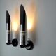 Pair of Raak wall lamps, space-age chrome design, Germany, 1970