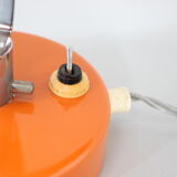 Lampe de table ou murale orange vintage des années 1960, Tchécoslovaquie