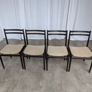 Set of 4 Stol Kamnik Dining Chair: Vintage Scandinavian Beech Wood, Yugosla