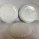 Six vintage floral cheese plates.