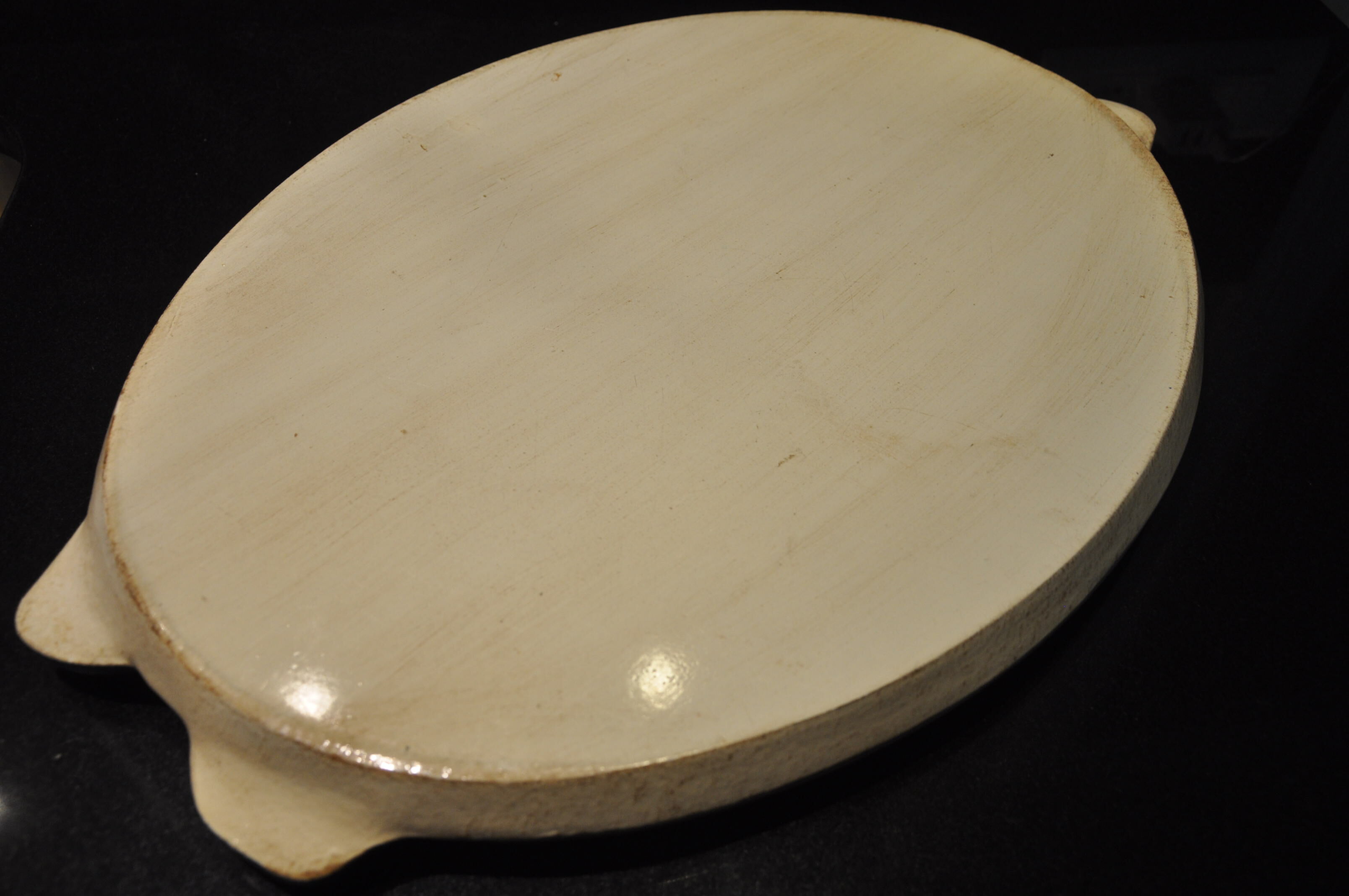 Vintage roundwood serving tray Italy