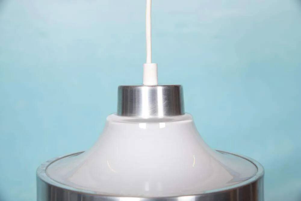 1960s vintage glass pendant light, Swedish pendant.
