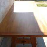 Farm table in blond oak