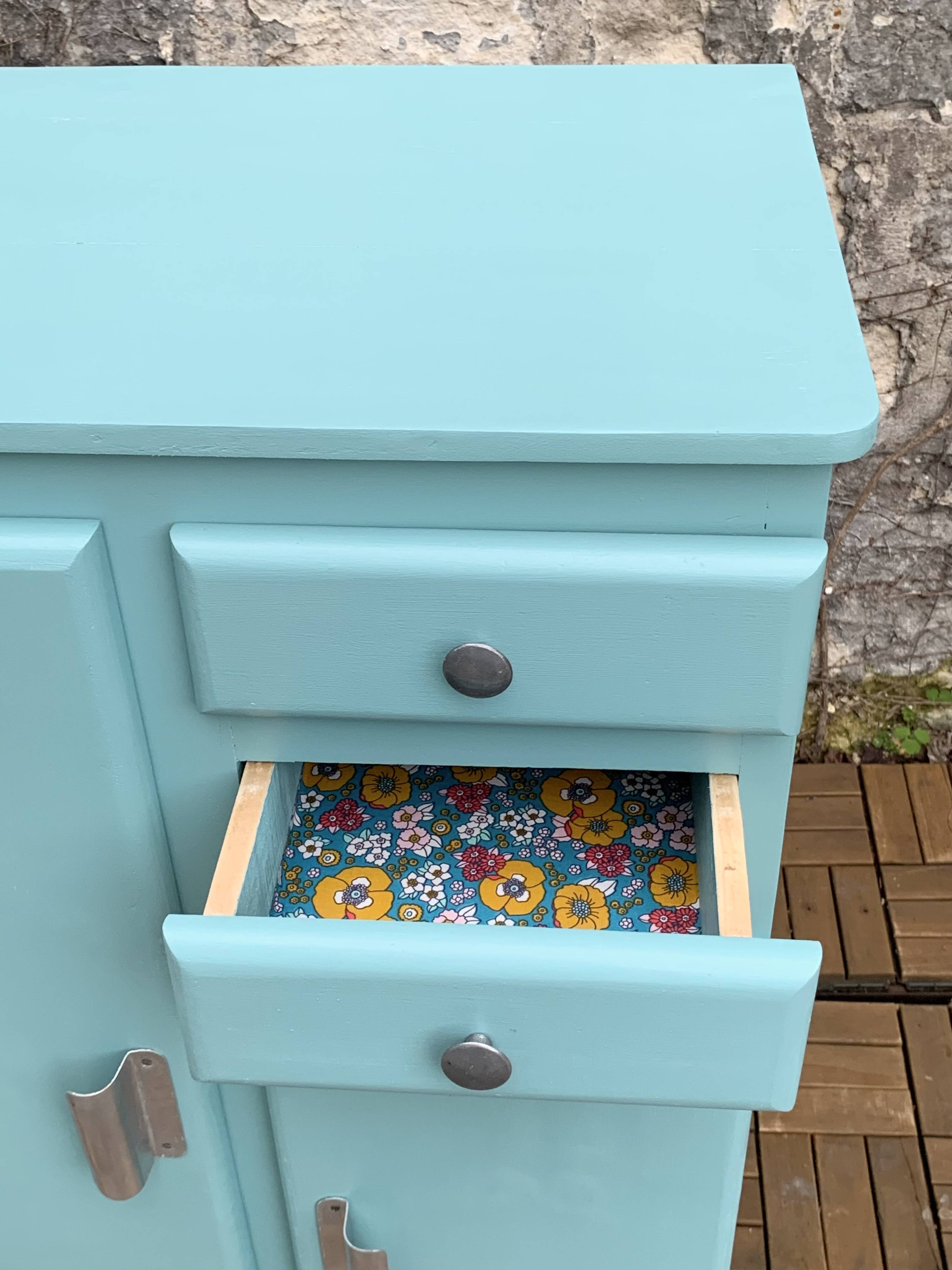 Mado turquoise sideboard vintage 1950