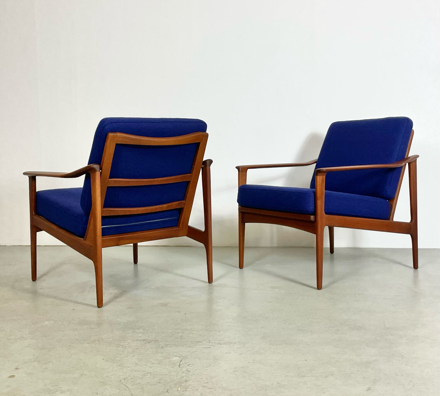 Danish teak armchairs by Ib Kofod- Larsen 1960s