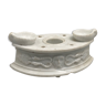 Inkwell late eighteenth early nineteenth white porcelain antique decoration