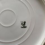 6 vintage plates in white Limoges porcelain signed TLB, flowers