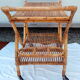 Vintage dessert Bar Rolling door door bamboo and rattan bottles