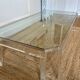 Large Athena coffee table in altuglas and glass by David Lange, 1970s