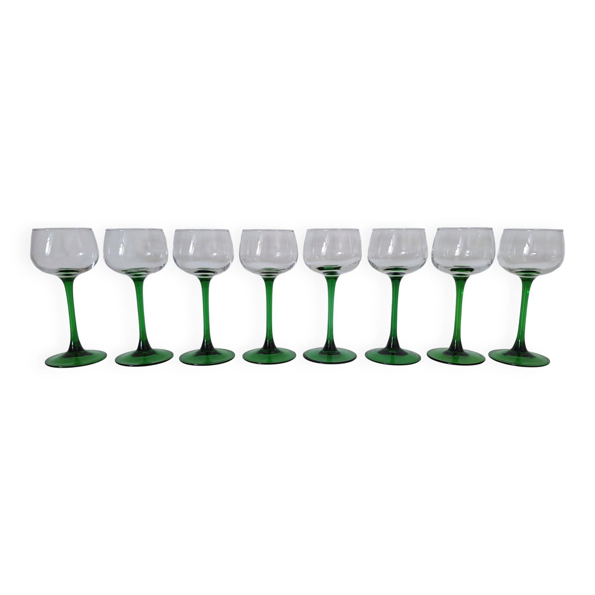 White wine glasses from Alsace
