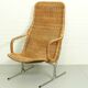 Mid Century Wicker Lounge Chair by Dirk van Sliedregt for Jonker Brothers, 1960s