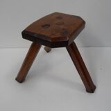 Tabouret à lait antique en chêne