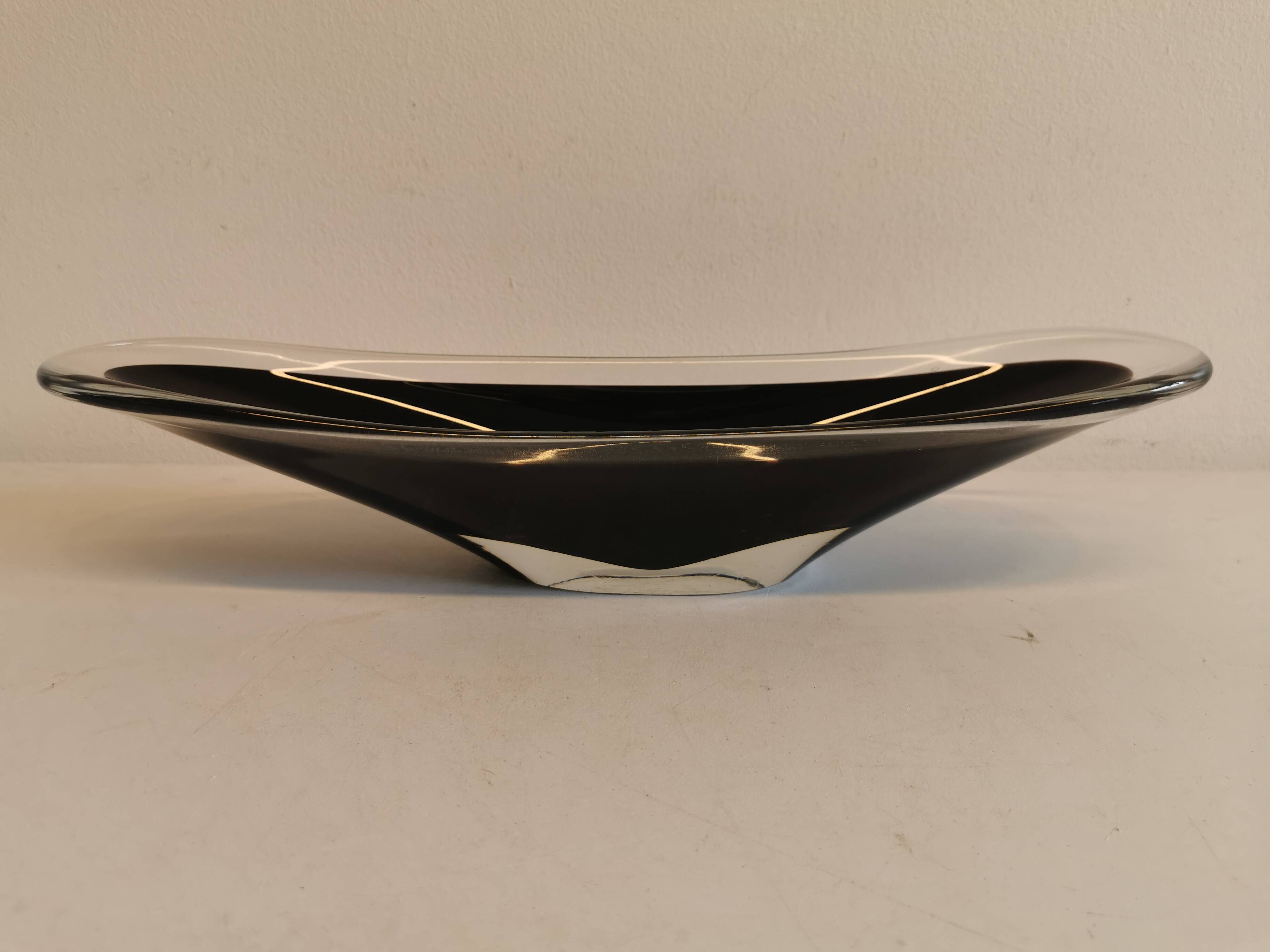 Danish Fruit bowl from the 70s, made of multi-colored glass