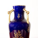 Neo-Classical style porcelain vase, cobal blue, Pinon-Heuzé 1930.