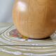Small vintage side lamp - turned wooden ball