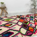 Handmade Moroccan Berber carpet 253 x 146 CM