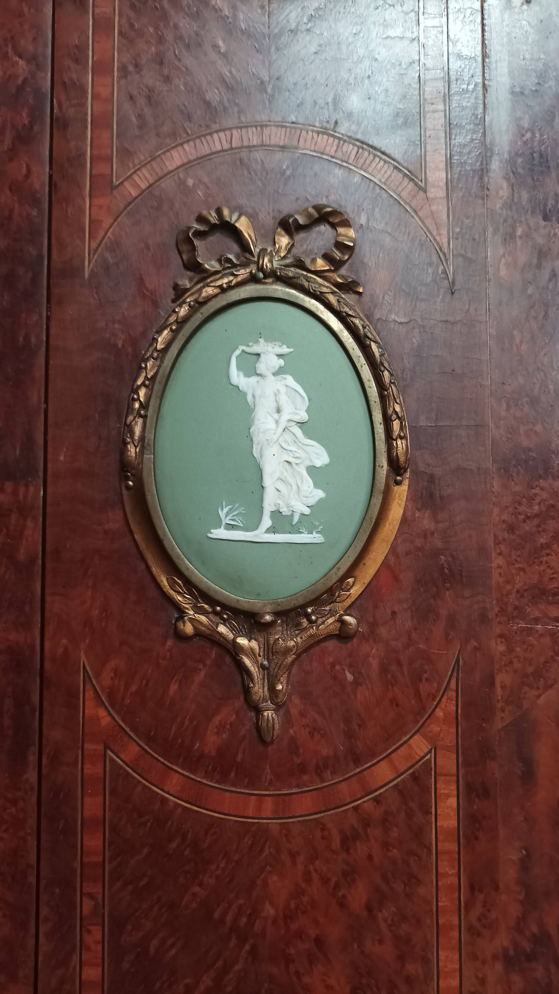 Louis XVI library in cedar burl