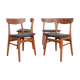 Danish teak & leather dining chairs from falstrup mobler, 1960