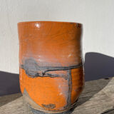 Raku vase / signed ceramic / handmade pottery