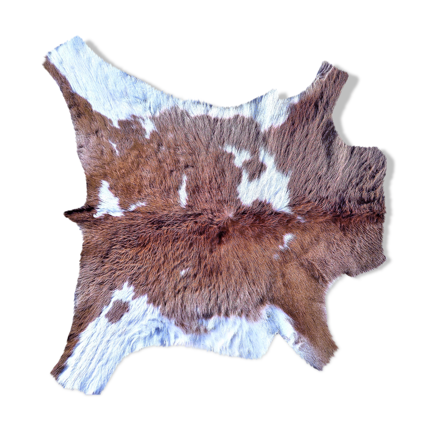 Tapis en peau naturelle de pays de 90 cm x 89 cm
