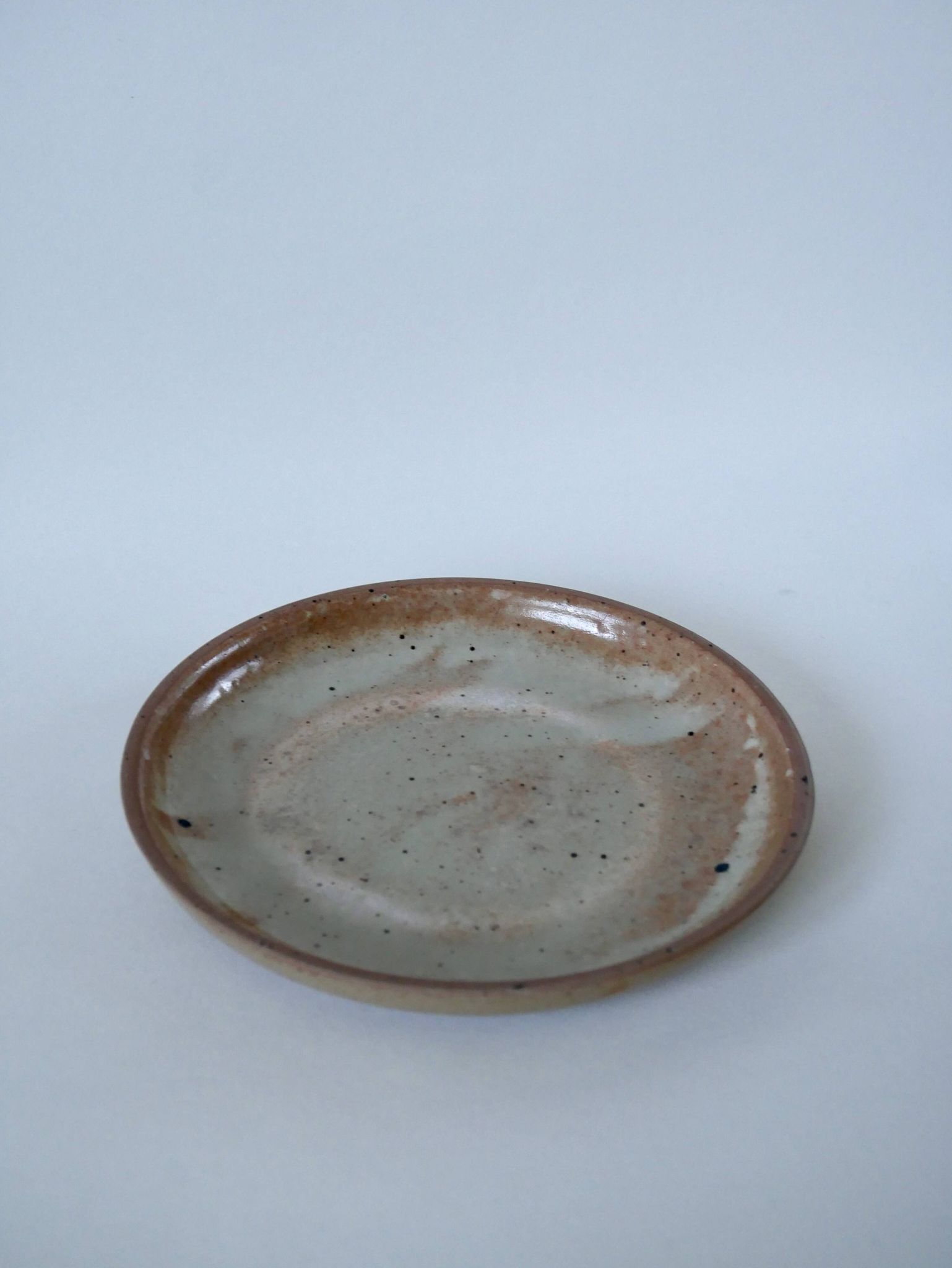 Set of 6 mix dessert plates in enamelled stoneware 1970