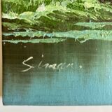 Old signed painting In the Forest