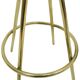 Tabourets de bar italiens circulaires en laiton et velours de coton de style mid-century
