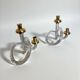 Pair of pretzel candlesticks by Dorothy Thorpe, circa 1970