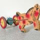 Vintage pull-along toy, horse-drawn with a bell, musical toy.
