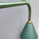 Metal green conical wall lamp