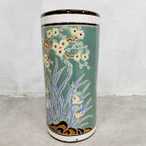 Vintage ceramic umbrella stand vase art nouveau